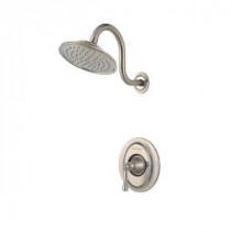 Saxton Single-Handle Shower Faucet Trim Kit in Brushed Nickel (Valve Not Included)