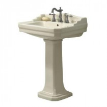 Series 1930 Lavatory and Pedestal Combo in Biscuit
