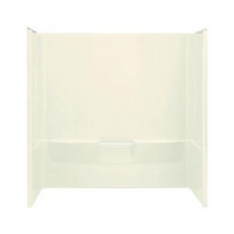 Performa 30 in. x 60 in. x 60-1/4 in. 3-piece Direct-to-Stud Tub Wall Set with Backer in Biscuit