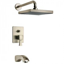 Lady Pressure Balance 1-Spray Tub and Shower Faucet in Brushed Nickel