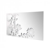 nexxt Melissa 32 in. x 16 in. Wall Mirror with Transparent Floral Design