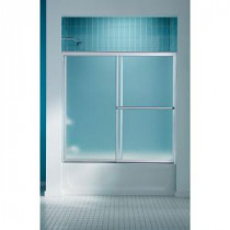 Prevail 59-3/8 in. x 56-3/8 in. Framed Sliding Tub/Shower Door with ComforTrack Technology in Silver