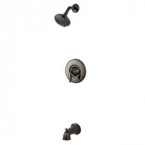 Pasadena Single-Handle 3-Spray Tub and Shower Faucet in Midnight Chrome