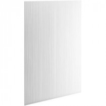 Choreograph 0.3125 in. x 60 in. x 96 in. 1-Piece Shower Wall Panel in White with Cord Texture for 96 in. Showers