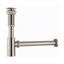 P-Trap and Pop-Up Drain in Satin Nickel