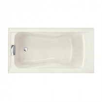 Evolution 5 ft. Left Drain Deep Soaking Tub with Integral Apron in Linen