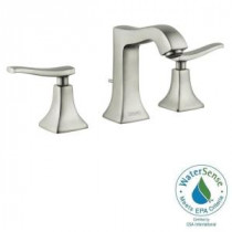 Metris C 8 in. Widespread 2-Handle Mid-Arc Bathroom Faucet in Brushed Nickel
