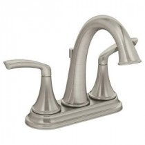 Elm 4 in. 2-Handle Lavatory Faucet in Satin Nickel (Valve Not Included)