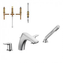 Method 2-Handle Low-Arc Roman Tub Faucet Trim Kit with Handshower in Chrome - Valve Included