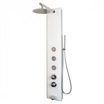 Hanalei 3-Jet Shower System with White Glass in Chrome