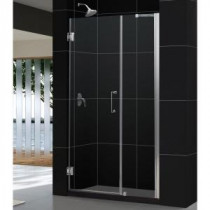 Unidoor 50 to 51 in. x 72 in. Semi-Framed Hinge Shower Door in Chrome
