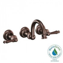 Waterhill Wall Mount 2-Handle High-Arc Bathroom Faucet Trim Kit in Oil Rubbed Bronze (Valve Sold Separately)