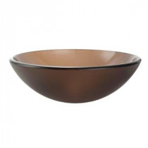 Glass Vessel Sink in Frosted Brown