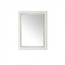 Hamilton 32 in. L x 24 in. W Framed Wall Mirror in French White