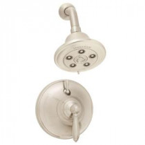 Alexandria Pressure Balance Valve and Trim in Shower Combination in Brushed Nickel