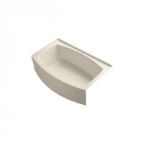Expanse 5 ft. Right Drain Soaking Tub in Almond