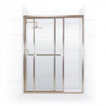 Paragon Series 60 in. x 70 in. Framed Sliding Shower Door with Towel Bar in Brushed Nickel and Clear Glass