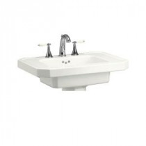 Kathryn 27 in. Pedestal Sink Basin in White