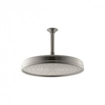 1-Spray 12 in. Traditional Round Rain Showerhead in Vibrant Brushed Nickel