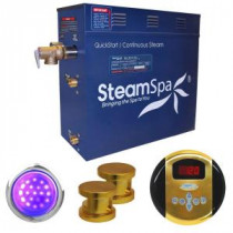 Indulgence 12kW Steam Bath Generator Package in Polished Brass