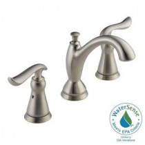 Linden 8 in. Widespread 2-Handle High-Arc Bathroom Faucet in Stainless Featuring Diamond Seal Technology