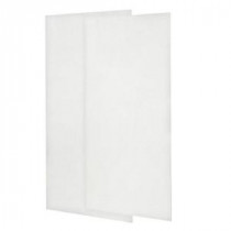 36 in. x 96 in. 2-piece Easy Up Adhesive Shower Wall Kit in White