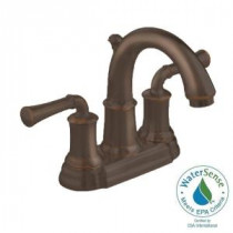 Portsmouth 4 in. Centerset 2-Handle High-Arc Bathroom Faucet with Speed Connect Drain in Oil Rubbed Bronze
