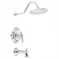 Waterhill Single-Handle 1-Spray Tub and Shower Faucet Trim Kit in Chrome (Valve Sold Separately)