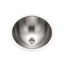 Opus Series Conical Undermount Stainless Steel 16.8 in. Single Bowl Lavatory Sink with Overflow