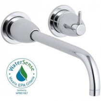 Falling Water Wall Mount Single Handle Bathroom Faucet Trim Kit in Polished Chrome (Valve Not Included)