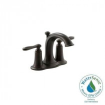 Linwood 4 in. Centerset 2-Handle Bathroom Faucet in Oil-Rubbed Bronze