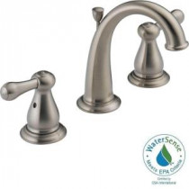 Leland 8 in. Widespread 2-Handle High-Arc Bathroom Faucet in Stainless