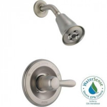 Lahara 1-Handle 1-Spray H2Okinetic Shower Only Faucet Trim Kit in Stainless (Valve Not Included)