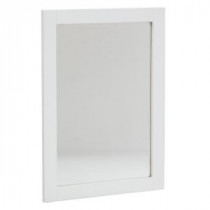 Lancaster 20 in. x 27 in. Framed Wall Mirror in White