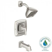 Hensley Single-Handle 1-Spray Tub and Shower Faucet in Spot Resist Brushed Nickel