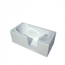 5 ft. Right Drain Step-In Whirlpool Bath Tub in White