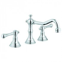 Bridgeford 8 in. Widespread 2-Handle Low-Arc Bathroom Faucet in StarLight Chrome (Handles Not Included)