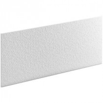 Choreograph 0.3125 in. x 60 in. x 28 in. 1-Piece Shower Wall Panel in White with Hex Texture