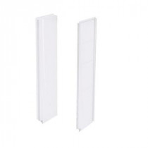Composite 5 in. x 23 in. x 74 in. 2-Piece Direct-to-Stud Shower Wall in White