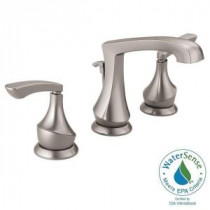 Merge 8 in. Widespread 2-Handle Bathroom Faucet in SpotShield Brushed Nickel
