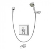 Canterbury 1-Handle with Integrated Diverter Tub and Shower Faucet Trim Kit in Chrome (Valve Not Included)