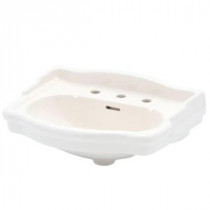 English Turn Petite 8 in. Pedestal Sink Basin Only in Bisque