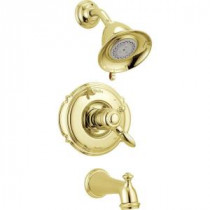 Victorian 1-Handle Tub and Shower Faucet Trim Kit in Polished Brass (Valve Not Included)