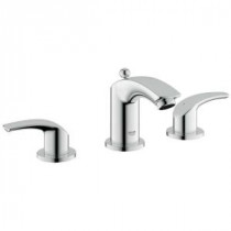 Eurosmart 8 in. Widespread 2-Handle Low-Arc Faucet in StarLight Chrome