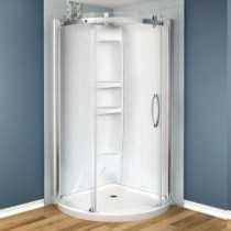 Olympia 36 in. x 36 in. x 78 in. Shower Stall in White