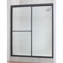 Tides 44 in. to 48 in. x 70 in. H Framed Sliding Shower Door in Brushed Nickel and Obscure Glass