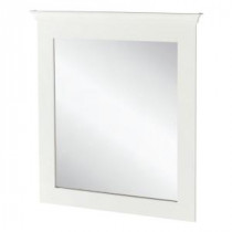 Creeley 34 in. L x 30 in. W Framed Vanity Wall Mirror in Classic White