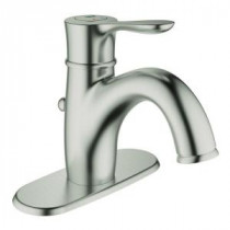 Parkfield Single Hole Single-Handle Bathroom Faucet with Escutcheon in Brushed Nickel