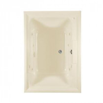 Town Square 5 ft. x 42 in. EcoSilent Whirlpool Tub with Chromatherapy and Center Drain in Linen
