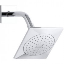 Loure 1-Spray 6-5/16 in. Showerhead in Polished Chrome